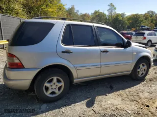 2001 Mercedes-Benz M-Class with VIN 4JGAB54E81A274037, listed as a Copart auction lot 76555544 with 202,446 mi miles and Salvage Title. Bid and sale history available at carsss.com. Image 3.