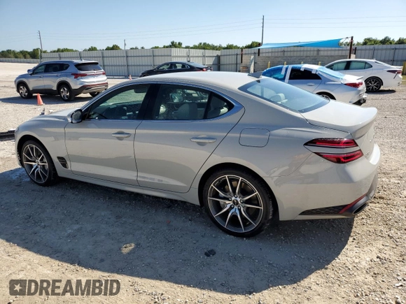 2025 Genesis G70 2.5T with VIN KMTG34SC2SU150418, listed as a Copart auction lot 50716355 with 11,115 mi miles and Clean title. Bid and sale history available at DreamBid. Image 2.