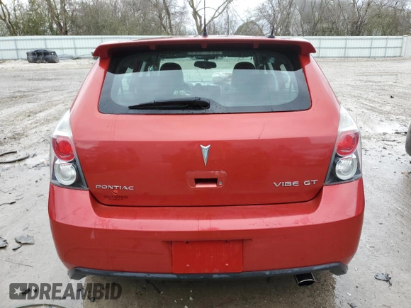2009 Pontiac Vibe GT with VIN 5Y2SR67069Z427148, listed as a Copart auction lot 78658514 with 129,399 mi miles and Non Repairable. Bid and sale history available at carsss.com. Image 6.