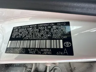 2012 Toyota Yaris L with VIN JTDKTUD36CD523080, listed as a Copart auction lot 86867464 with 134,041 mi miles and Clean Title. Bid and sale history available at carsss.com. Image 10.