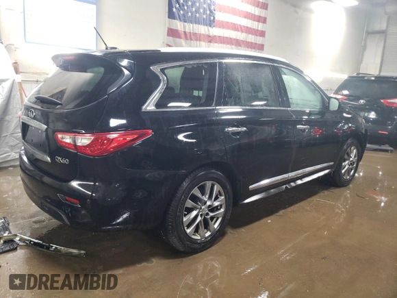 2015 Infiniti QX60 with VIN 5N1AL0MM9FC552706, listed as a Copart auction lot 45138455 with 75,542 mi miles and Salvage Title. Bid and sale history available at carsss.com. Image 3.
