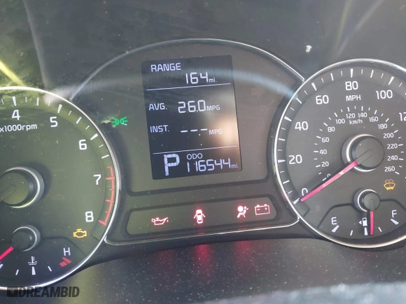 2016 Kia Forte LX with VIN KNAFK4A62G5466215, listed as a IAAI auction lot 41698637 with 116,544 mi miles. Bid and sale history available at carsss.com. Image 15.