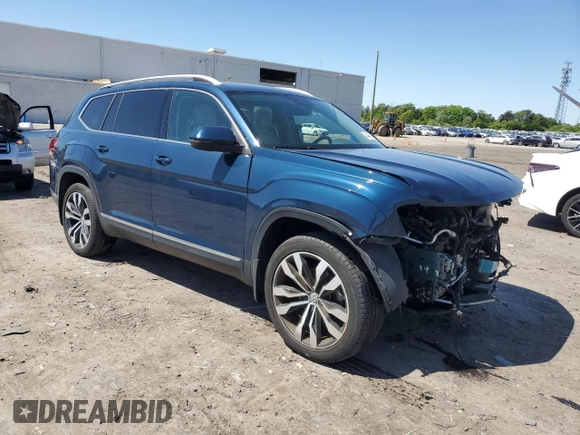 2019 Volkswagen Atlas SEL Premium z VIN 1V2NR2CA9KC602262, wystawiony jako Copart lot #54490045 z przebiegiem 57 367 mil mil oraz Szkoda całkowita • Salvage title. Historia ofert i sprzedaży dostępna na DreamBid. Obrazek 4.