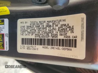 2013 Toyota Corolla L with VIN 5YFBU4EEXDP170595, listed as a Copart auction lot 66574674 with 117,260 mi miles and Clean Title. Bid and sale history available at carsss.com. Image 12.