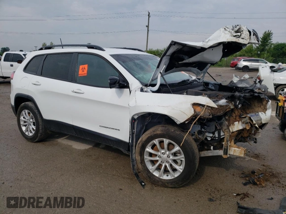 2022 Jeep Cherokee Latitude Lux with VIN 1C4PJMMX2ND549970, listed as a Copart auction lot 58895375 with Not provided miles and Salvage title. Bid and sale history available at DreamBid. Image 4.