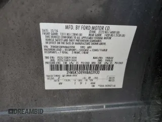 2017 Ford Flex Limited z VIN 2FMGK5D89HBA03930, wystawiony jako Copart lot #40490264 z przebiegiem 62 088 mil mil oraz Szkoda całkowita • Salvage title. Historia ofert i sprzedaży dostępna na DreamBid. Obrazek 13.
