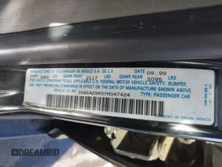 2000 Volkswagen Jetta GLS z VIN 3VWSA29M3YM047424, wystawiony jako IAAI lot #41610862 z przebiegiem 216 902 mil mil oraz . Historia ofert i sprzedaży dostępna na DreamBid. Obrazek 9.