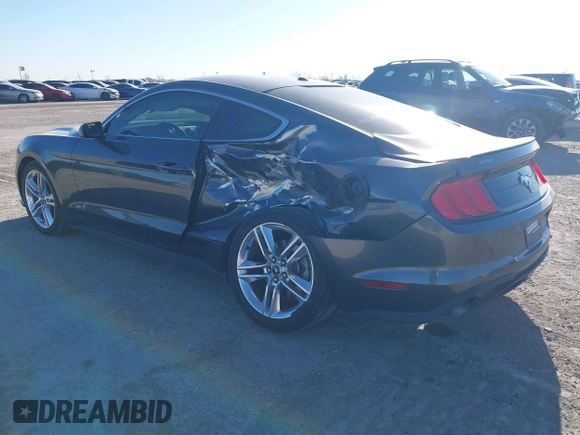 2019 Ford Mustang EcoBoost with VIN 1FA6P8TH7K5154190, listed as a IAAI auction lot 41386490 with 43,527 mi miles and . Bid and sale history available at carsss.com. Image 3.
