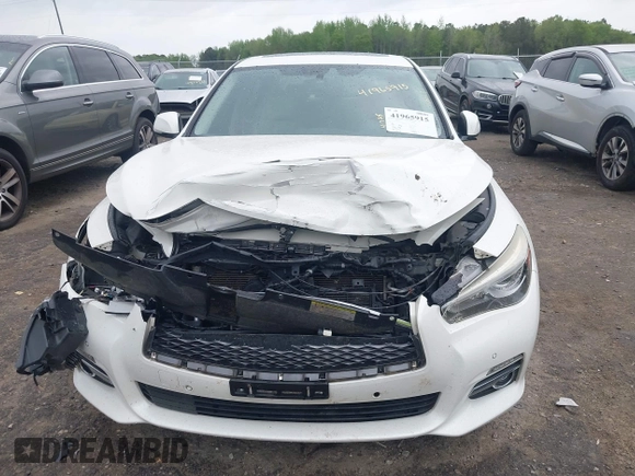 2016 Infiniti Q50 Premium with VIN JN1EV7AR8GM345554, listed as a IAAI auction lot 41965915 with 88,646 mi miles and . Bid and sale history available at DreamBid. Image 13.