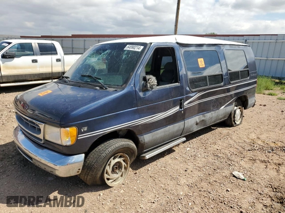 2001 Ford Econoline Cargo with VIN 1FDRE14W41HB55470, listed as a Copart auction lot 64990214 with 176,643 mi miles and Clean Title. Bid and sale history available at DreamBid. Image 1.
