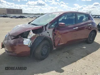 2017 Nissan LEAF S with VIN 1N4BZ0CP9HC301485, listed as a Copart auction lot 52823195 with 0 mi miles and Clean Title. Bid and sale history available at carsss.com. Image 1.