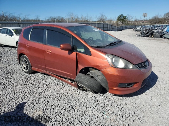 2012 Honda Fit Sport with VIN JHMGE8H57CC024375, listed as a Copart auction lot 47444835 with 0 mi miles and Salvage Title. Bid and sale history available at carsss.com. Image 4.