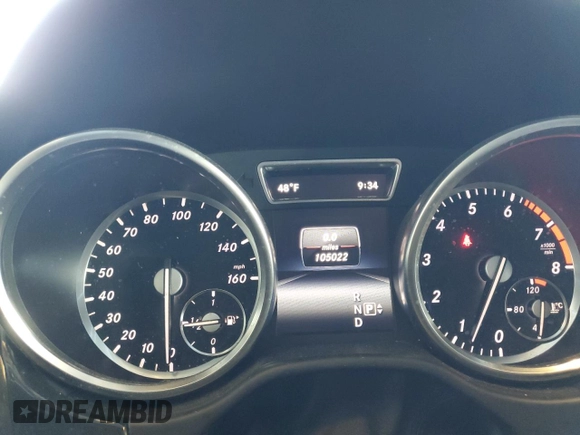 2015 Mercedes-Benz M with VIN 4JGDA5HB6FA452129, listed as a Copart auction lot 51082625 with 105,022 mi miles and Salvage Title. Bid and sale history available at carsss.com. Image 9.