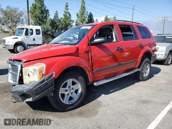 2006 Dodge Durango SXT with VIN 1D4HD38K86F174504, listed as a Copart auction lot 80253834 with 185,386 mi miles and Salvage title. Bid and sale history available at DreamBid. Image 1.