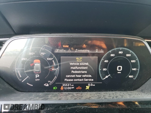 2022 Audi e-tron Premium with VIN WA1AAAGE3NB023738, listed as a Copart auction lot 72651284 with 35,531 mi miles and Salvage Title. Bid and sale history available at DreamBid. Image 9.