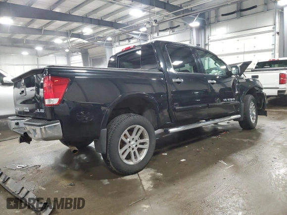 2015 Nissan Titan SV with VIN 1N6AA0EC9FN510828, listed as a Copart auction lot 43855205 with 63,512 mi miles and Salvage title. Bid and sale history available at DreamBid. Image 3.