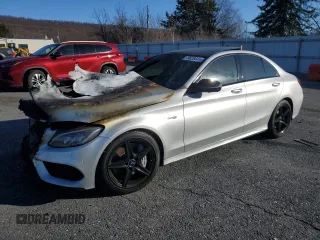 2018 Mercedes-Benz C 43 AMG with VIN 55SWF6EB6JU251015, listed as a Copart auction lot 49628645 with Not provided miles and Salvage title. Bid and sale history available at DreamBid. Image 1.