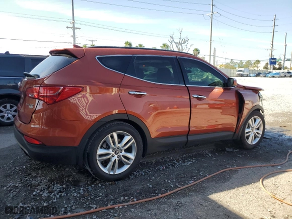 2015 Hyundai Santa Fe Sport with VIN 5XYZW4LA6FG239993, listed as a Copart auction lot 47316555 with NaN miles and Salvage Title. Bid and sale history available at carsss.com. Image 3.