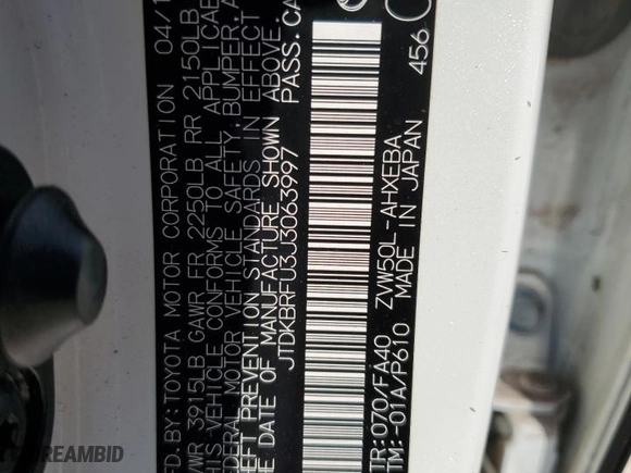 2018 Toyota Prius Two with VIN JTDKBRFU3J3063997, listed as a Copart auction lot 45792135 with 82,154 mi miles and Salvage Title. Bid and sale history available at carsss.com. Image 13.