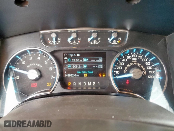 2012 Ford F-150 XL with VIN 1FTFW1EF2CFA12339, listed as a Copart auction lot 53210765 with 148,882 mi miles and Clean title. Bid and sale history available at DreamBid. Image 9.