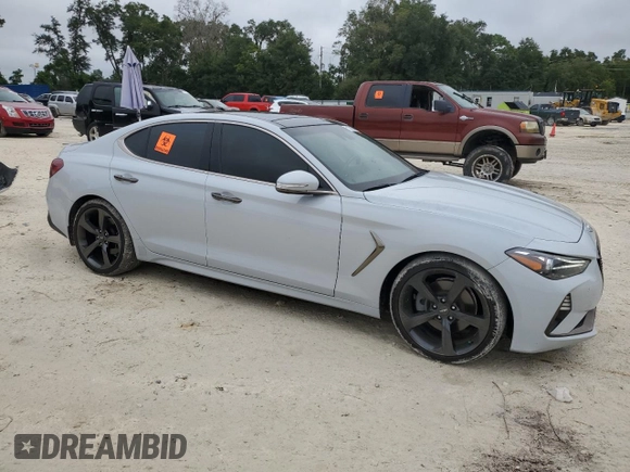 2019 Genesis G70 2.0T Advanced with VIN KMTG44LA8KU034148, listed as a Copart auction lot 71370214 with 37,482 mi miles and Non Repairable. Bid and sale history available at carsss.com. Image 4.