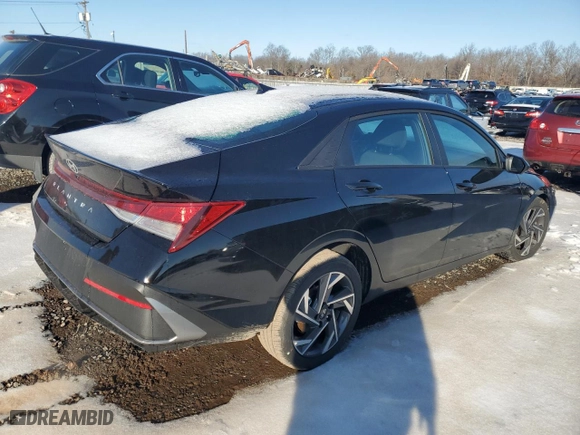 2025 Hyundai Elantra SEL Sport with VIN KMHLM4DG0SU905362, listed as a Copart auction lot 44497325 with 1,144 mi miles and Salvage Title. Bid and sale history available at carsss.com. Image 3.
