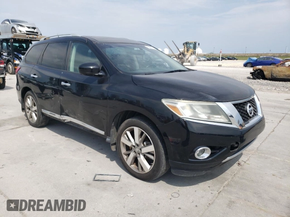 2014 Nissan Pathfinder S z VIN 5N1AR2MM2EC625908, wystawiony jako Copart lot #53003775 z przebiegiem 154 891 mil mil oraz Szkoda całkowita • Salvage title. Historia ofert i sprzedaży dostępna na DreamBid. Obrazek 4.