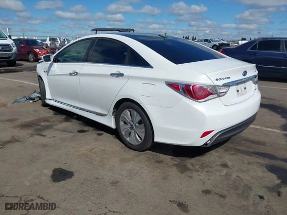 2015 Hyundai Sonata Hybrid Limited with VIN KMHEC4A40FA124788, listed as a IAAI auction lot 41936920 with 112,002 mi miles. Bid and sale history available at carsss.com. Image 3.