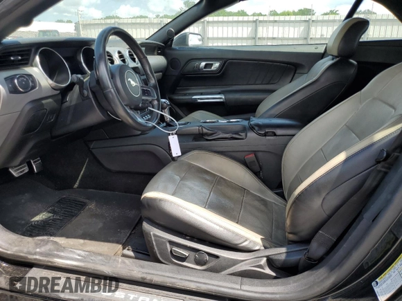 2018 Ford Mustang EcoBoost Premium with VIN 1FATP8UHXJ5111074, listed as a Copart auction lot 55725235 with 93,154 mi miles and Salvage title. Bid and sale history available at DreamBid. Image 7.