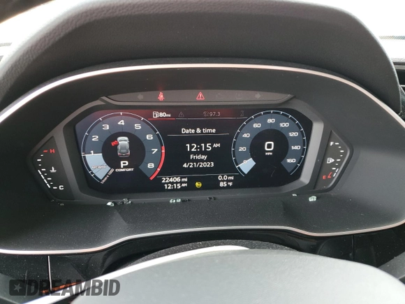 2021 Audi Q3 S line Premium with VIN WA1DECF30M1025884, listed as a Copart auction lot 51396873 with 22,406 mi miles and . Bid and sale history available at DreamBid. Image 9.