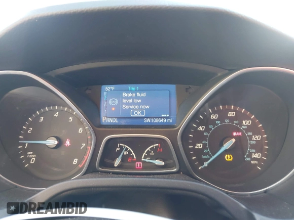 2014 Ford Focus SE with VIN 1FADP3K22EL327833, listed as a IAAI auction lot 41969740 with 108,649 mi miles. Bid and sale history available at carsss.com. Image 7.