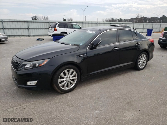2015 Kia Optima EX with VIN 5XXGN4A78FG419059, listed as a Copart auction lot 47204785 with 0 mi miles and Salvage Title. Bid and sale history available at carsss.com. Image 1.