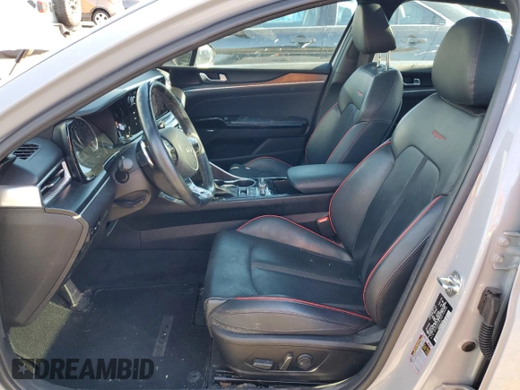2022 Kia K5 GT with VIN 5XXG44J81NG145035, listed as a Copart auction lot 60842974 with 0 mi miles and Salvage Title. Bid and sale history available at carsss.com. Image 7.
