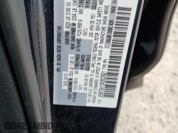 2022 Mazda CX-5 2.5 Turbo with VIN JM3KFBAY3N0603921, listed as a Copart auction lot 43679495 with 27,073 mi miles and Salvage Title. Bid and sale history available at carsss.com. Image 13.