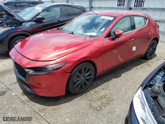 2019 Mazda Mazda3 Hatchback w/Premium Pkg with VIN JM1BPANM6K1139780, listed as a Copart auction lot 60654314 with 34,173 mi miles and Non Repairable. Bid and sale history available at carsss.com. Image 1.