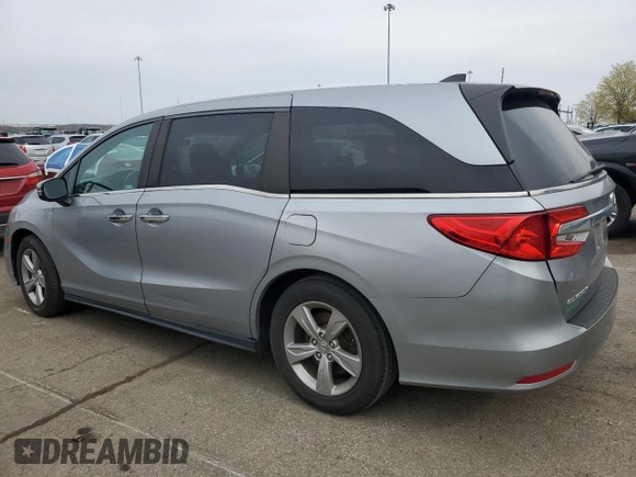 2020 Honda Odyssey EX-L with VIN 5FNRL6H77LB014535, listed as a Copart auction lot 52105275 with 112,542 mi miles and Salvage Title. Bid and sale history available at carsss.com. Image 2.
