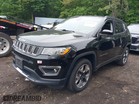 2020 Jeep Compass Limited with VIN 3C4NJDCB4LT155374, listed as a IAAI auction lot 42437611 with 43,867 mi miles and . Bid and sale history available at DreamBid. Image 18.