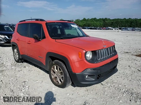 2018 Jeep Renegade Latitude with VIN ZACCJABB0JPH67244, listed as a Copart auction lot 57635965 with 163,256 mi miles and Salvage title. Bid and sale history available at DreamBid. Image 14.