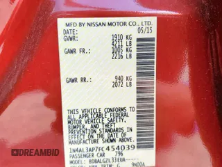 2015 Nissan Altima 2.5 with VIN 1N4AL3AP7FC454039, listed as a Copart auction lot 58498365 with 145,919 mi miles and Salvage title. Bid and sale history available at DreamBid. Image 12.