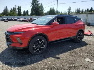 2023 Chevrolet Blazer RS z VIN 3GNKBKRSXPS104038, wystawiony jako Copart lot #59301595 z przebiegiem 26 218 mil mil oraz Szkoda całkowita • Salvage title. Historia ofert i sprzedaży dostępna na DreamBid. Obrazek 1.