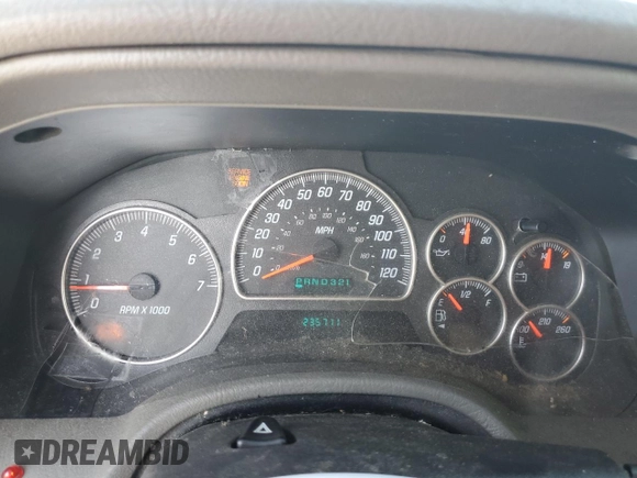 2003 GMC Envoy SLT z VIN 1GKDS13S032373020, wystawiony jako Copart lot #54986765 z przebiegiem 235 711 mil mil oraz Tytuł czysty. Historia ofert i sprzedaży dostępna na DreamBid. Obrazek 9.