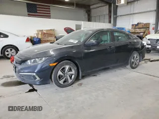 2020 Honda Civic Sedan LX with VIN 2HGFC2F63LH601428, listed as a Copart auction lot 52179865 with 43,782 mi miles and Salvage Title. Bid and sale history available at carsss.com. Image 1.