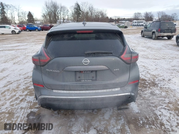 2019 Nissan Murano SL with VIN 5N1AZ2MSXKN166867, listed as a IAAI auction lot 41281068 with 107,219 mi miles and . Bid and sale history available at DreamBid. Image 16.