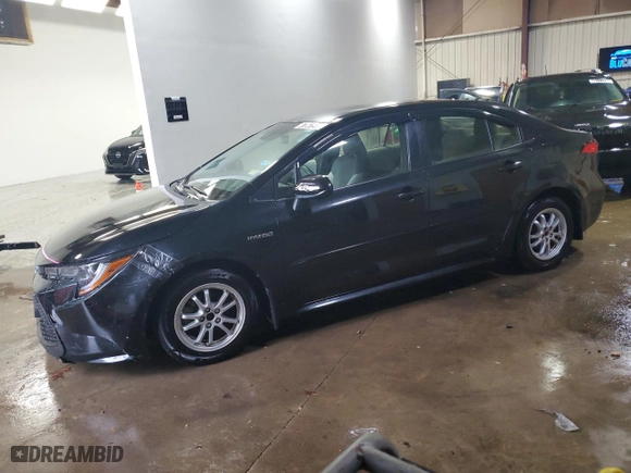 2020 Toyota Corolla Hybrid LE with VIN JTDEBRBE4LJ010655, listed as a Copart auction lot 47041915 with 50,390 mi miles and Clean Title. Bid and sale history available at carsss.com. Image 1.