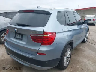 2013 BMW X3 xDrive28i with VIN 5UXWX9C51D0A21335, listed as a IAAI auction lot 41949974 with 98,357 mi miles. Bid and sale history available at carsss.com. Image 4.