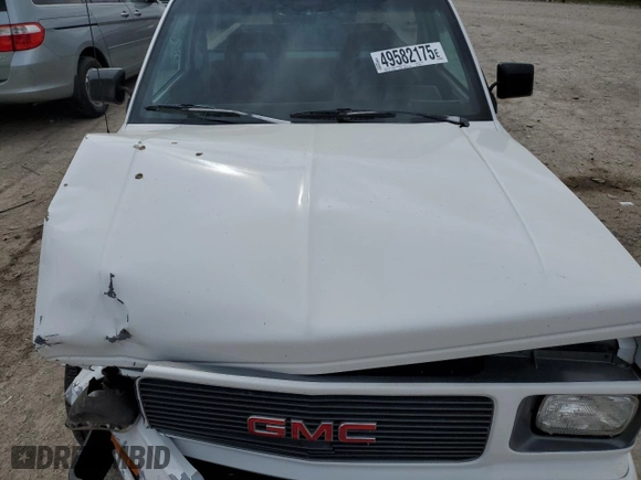 1992 GMC Sonoma with VIN 1GTCS14Z8N8505850, listed as a Copart auction lot 49582175 with 44,301 mi miles and Salvage Title. Bid and sale history available at carsss.com. Image 13.