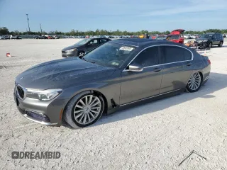 2017 BMW 7 Series 740i xDrive with VIN WBA7E4C31HGV23346, listed as a Copart auction lot 49840905 with 155,047 mi miles and Salvage Title. Bid and sale history available at carsss.com. Image 1.