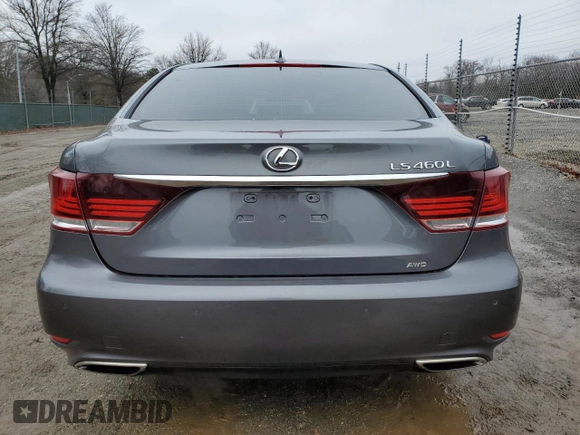 2014 Lexus LS 460 L with VIN JTHDL5EF9E5006987, listed as a Copart auction lot 44515875 with 130,618 mi miles and Salvage title. Bid and sale history available at DreamBid. Image 6.