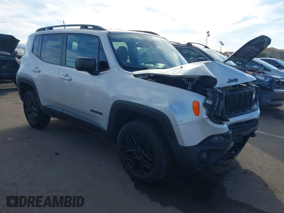 2018 Jeep Renegade Sport with VIN ZACCJBAB4JPH47649, listed as a IAAI auction lot 41615500 with 91,695 mi miles. Bid and sale history available at carsss.com. Image 1.
