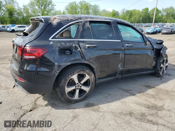 2021 Mercedes-Benz GLC 300 with VIN W1N0G8EB5MF977215, listed as a Copart auction lot 56537625 with Not provided miles and Salvage title. Bid and sale history available at DreamBid. Image 3.